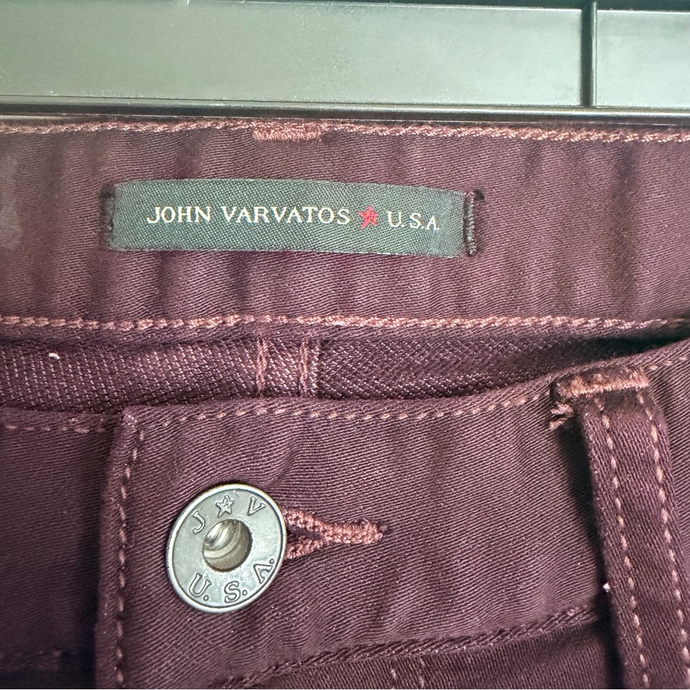 John Varvatos Star USA Jean Bowery Slim Straight Plum Jeans - Picture 3 of 7